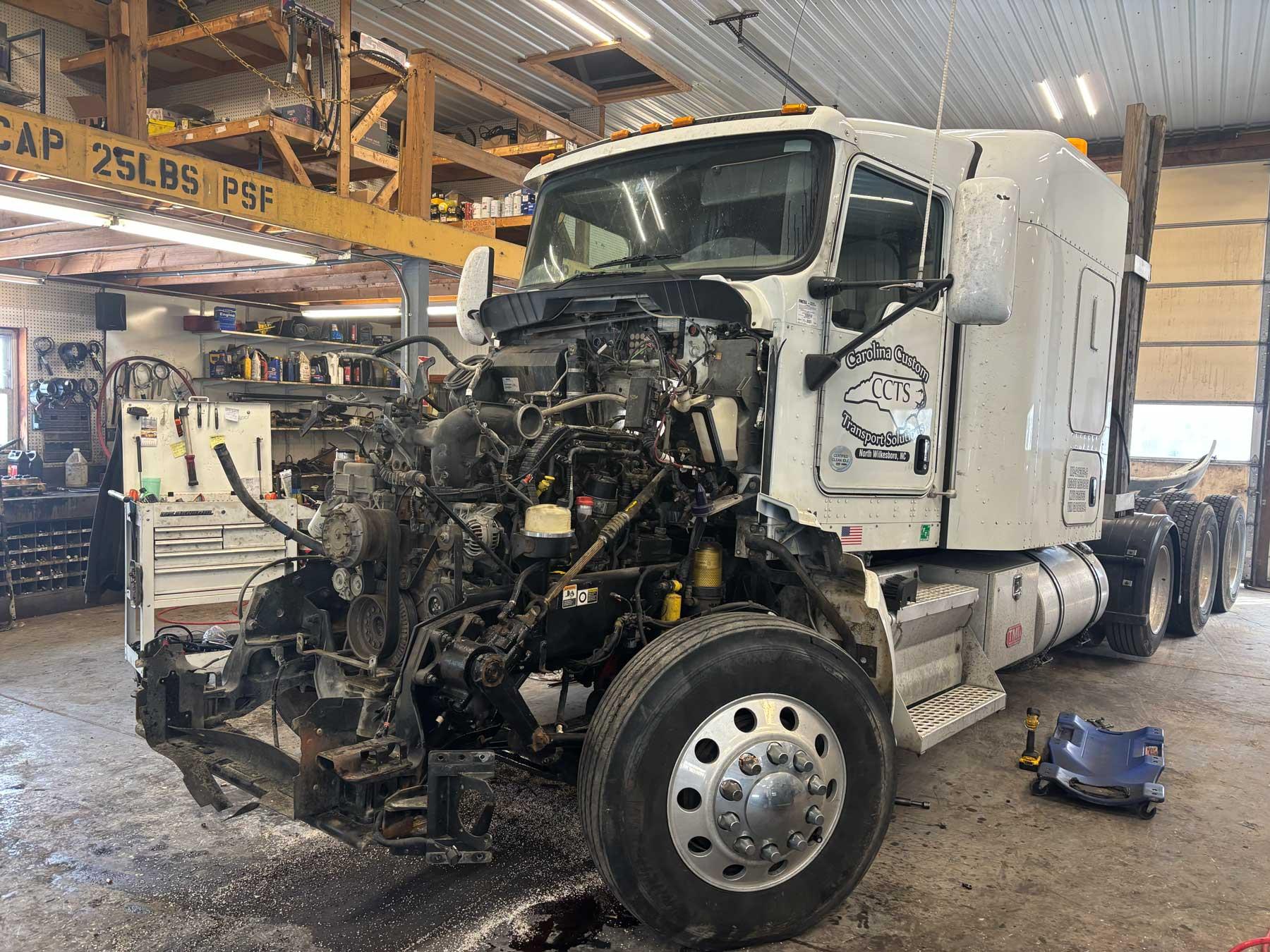 Heavy-duty truck engine diagnostic and repair